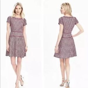 BANANA REPUBLIC TWEED DRESS - 8 PETITE